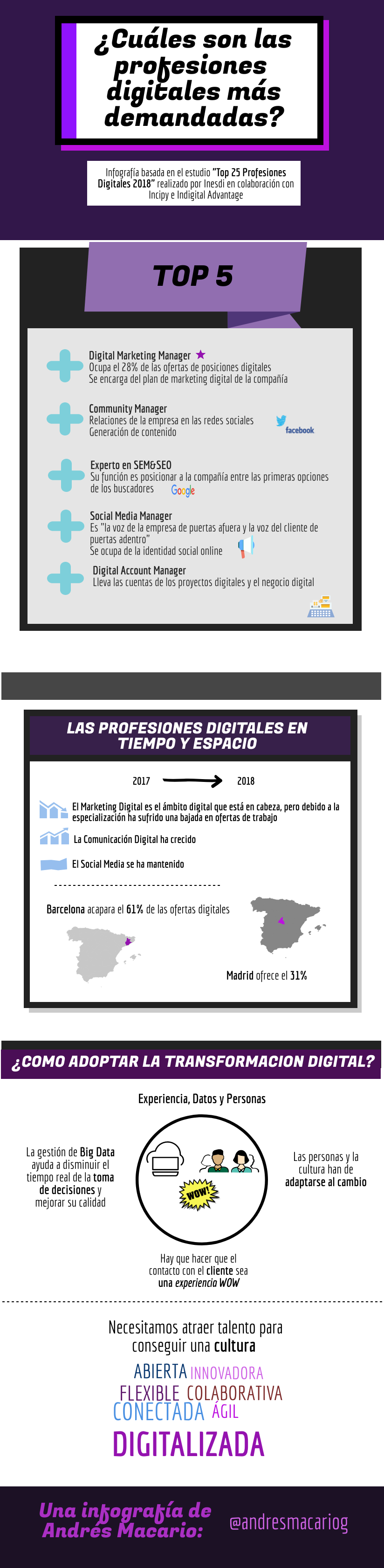 Profesiones digitales más demandadas - infografía Andrés Macario